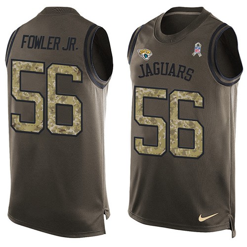 Men's Limited Dante Fowler Jr Nike Jersey Green - #56 Salute to Service Tank Top NFL Jacksonville Jaguars